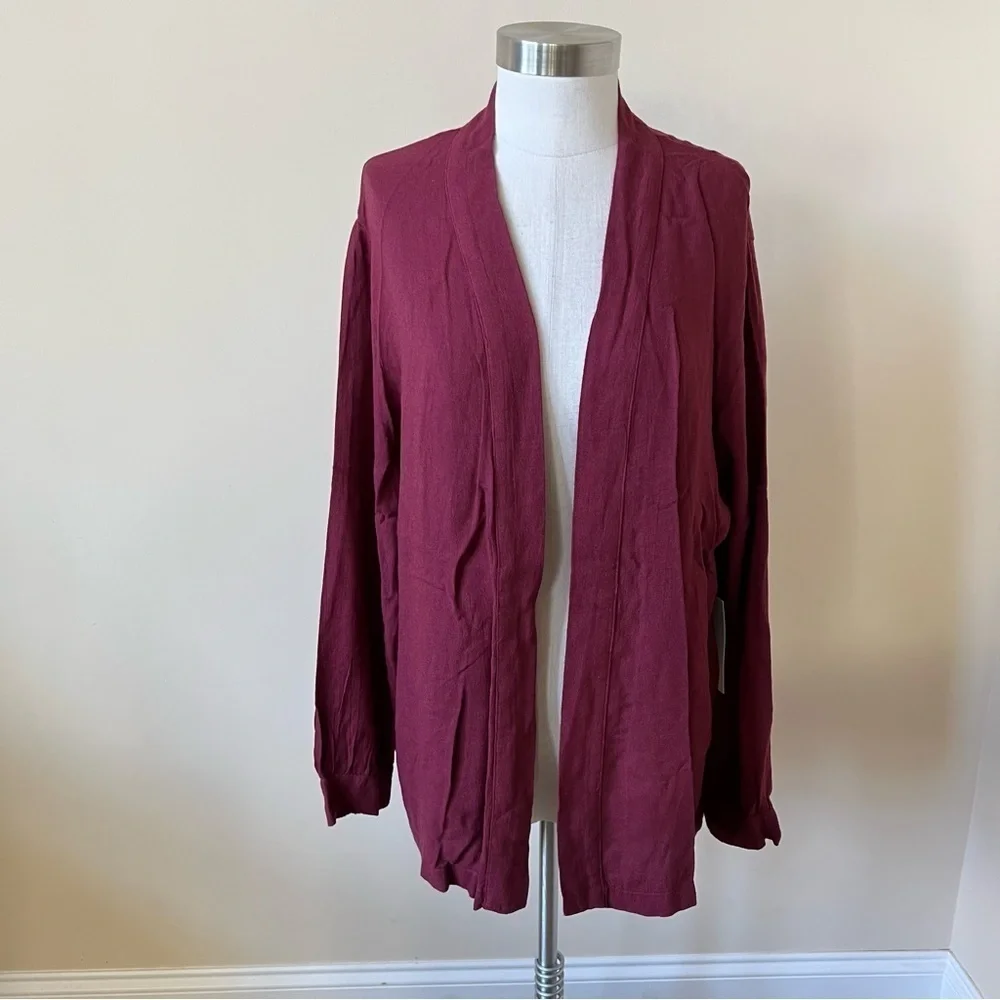 New! Lacausa open front sweater rayon wool blend 17225